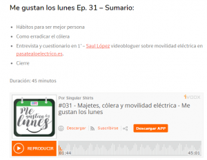 Me gustan los lunes, entrevista Saul Lopez
