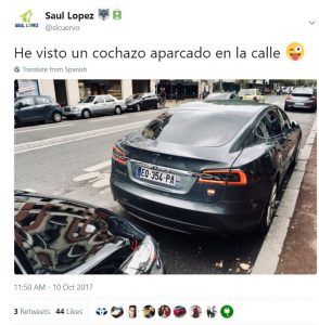 Mi Tesla en Twitter