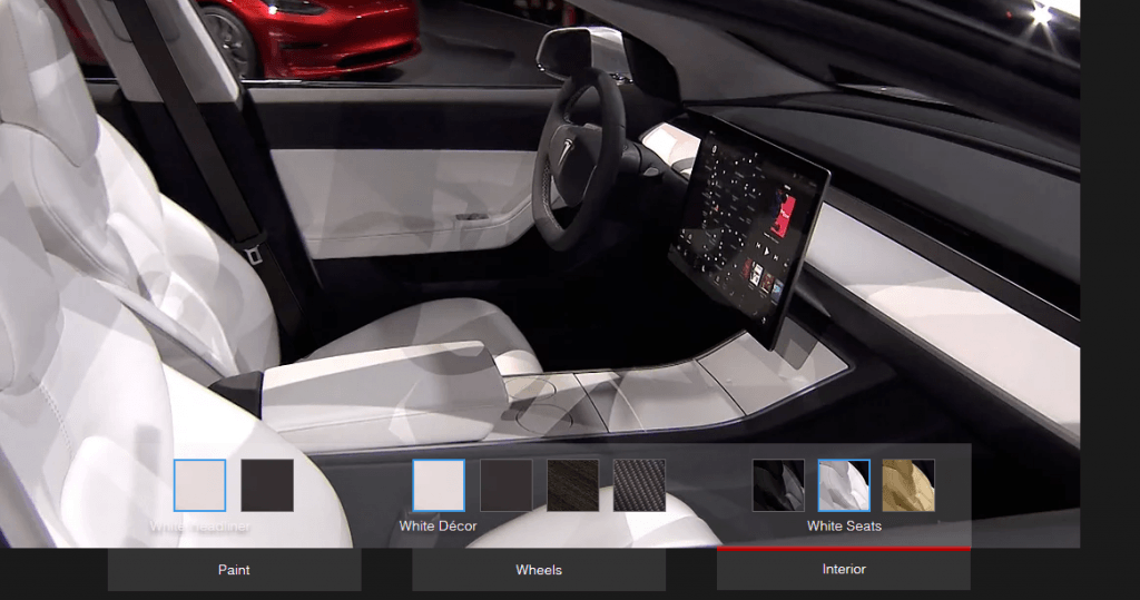 Configurador no oficial del Model 3