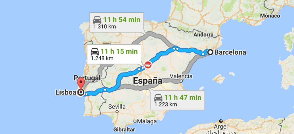 Recorrido Barcelona Lisboa Recorrido Barcelona Lisboa