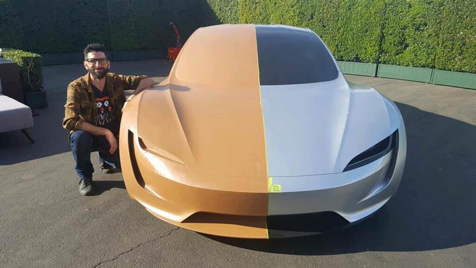 tesla roadster prototipo arcilla 2