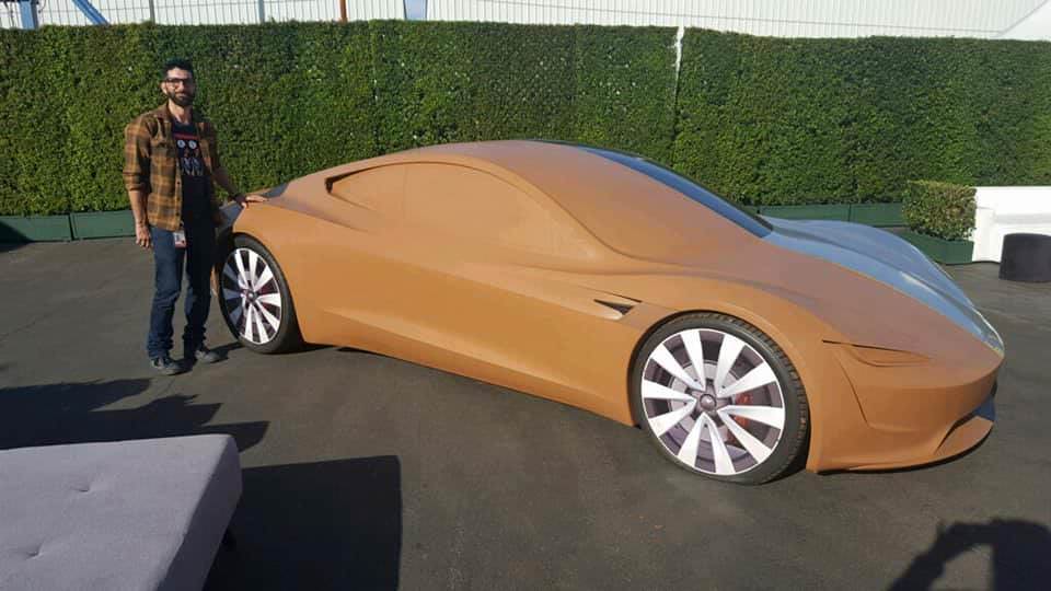 tesla roadster prototipo arcilla 3