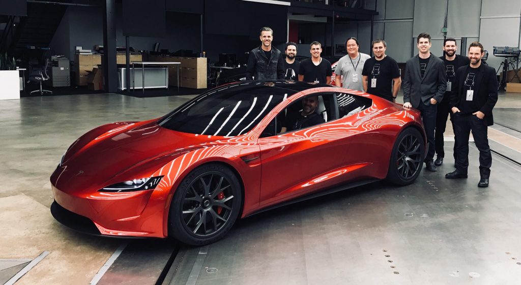 tesla roadster prototipo equipo