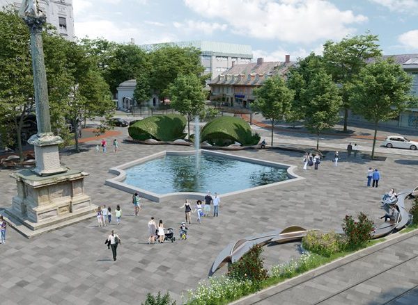 Plaza sobre el parking subterráneo