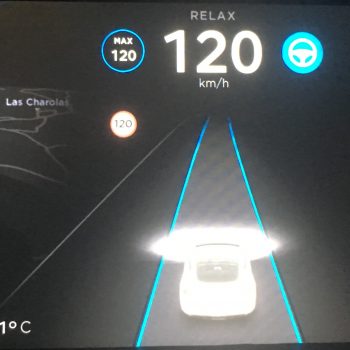 Viaje Burgos-Madrid en Model S 75 a 120 km/h