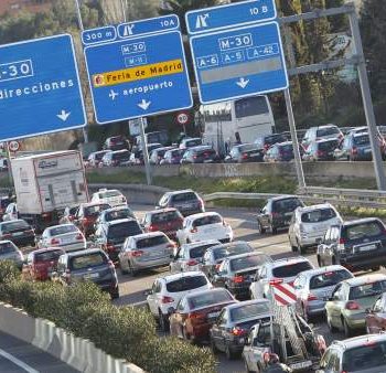 Tráfico en Madrid. Fuente: 20minutos.es