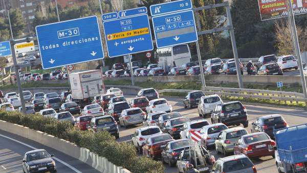 Tráfico en Madrid. Fuente: 20minutos.es