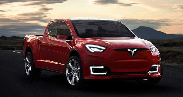 Una posible versión del futuro Tesla Pick up
