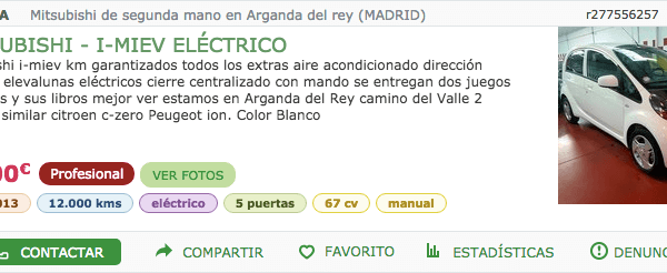 anuncio trillizo MiEv caro Milanuncios Arganda