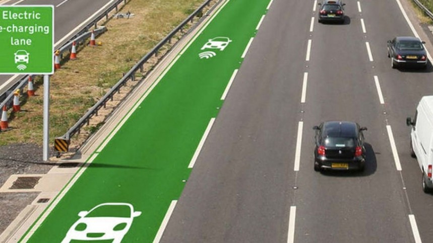 Autopista con recarga inductiva Autopista con recarga inductiva