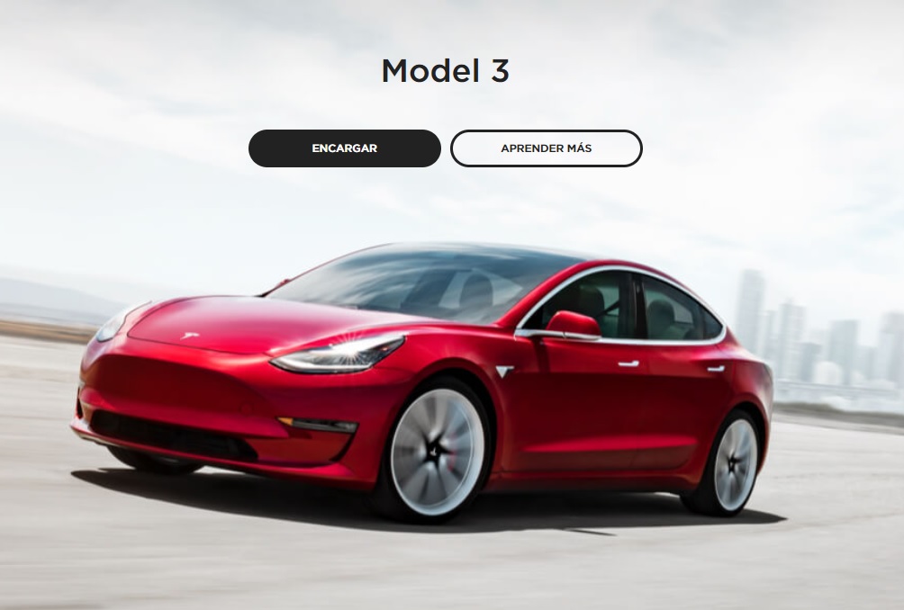 Configurador Tesla Model 3 España