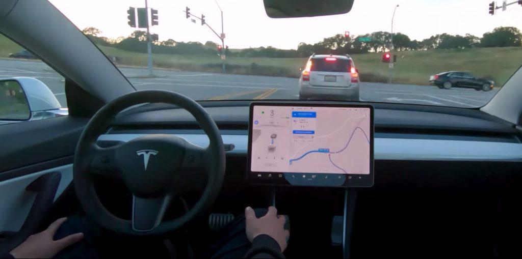 la conducción autónoma de Tesla