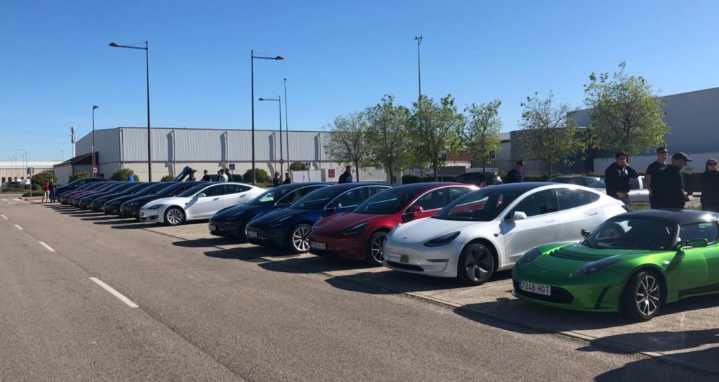 En la salida junto al Supercharger de Getafe