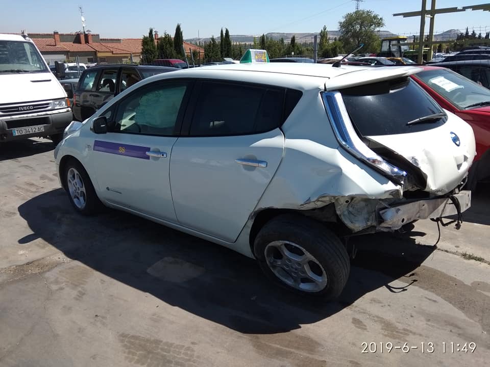 El primer taxi eléctrico de España, siniestrado